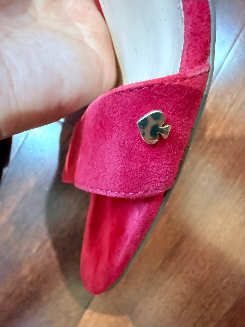 kate spade Red Suede Open-Toe Ankle Strap Sandals - Picture 5 of 7